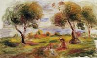 Renoir, Pierre Auguste - Landscape with Figures at Cagnes